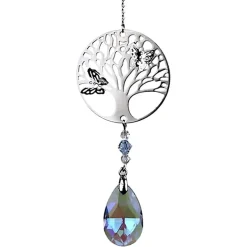 Arbre de vie + goutte en cristal arc en ciel