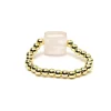 Bague élastique Quartz Rose facetté