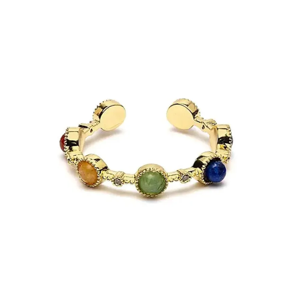 Bague Pierres des 7 Chakras Ajustable