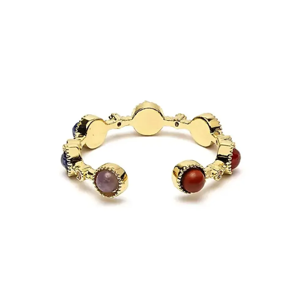 Bague Pierres des 7 Chakras Ajustable