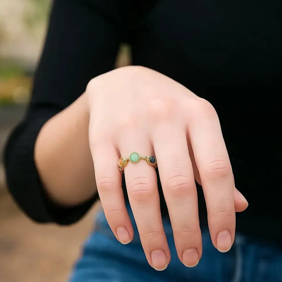Bague Pierres des 7 Chakras Ajustable