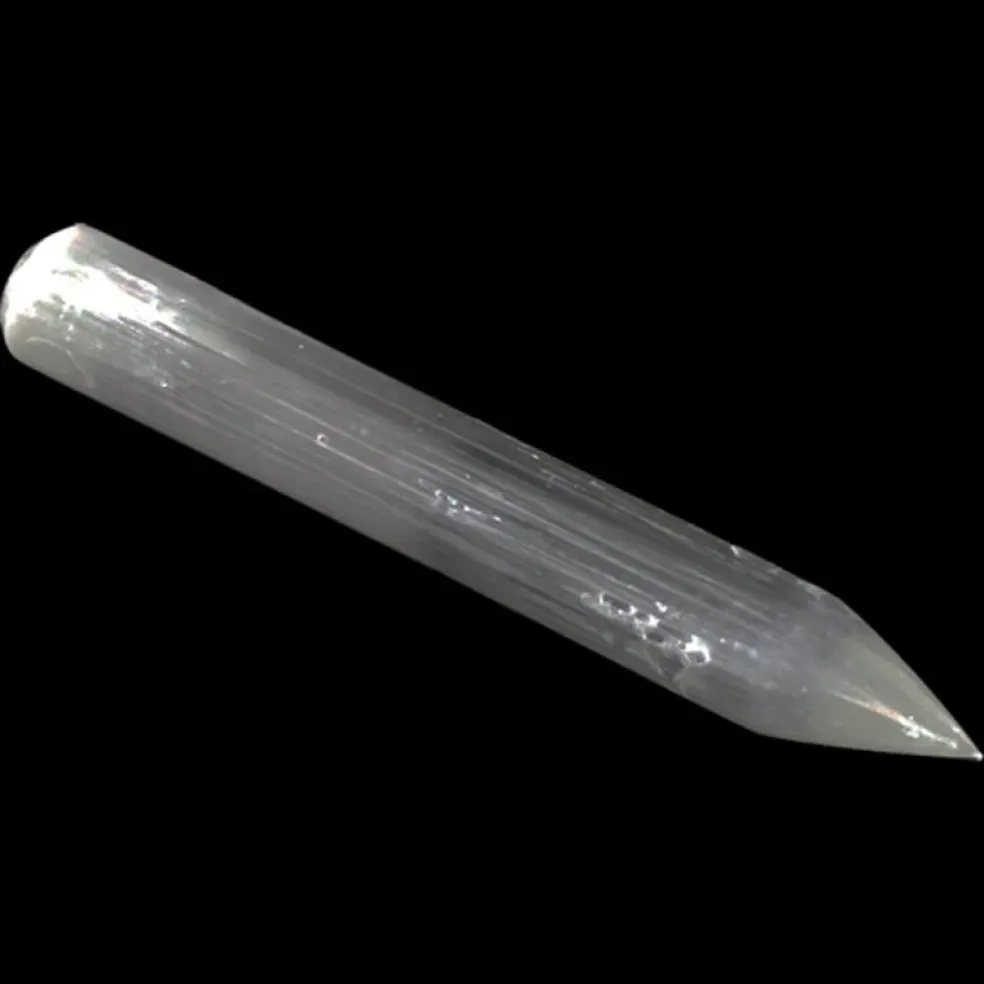 Baguette / bâton de massage pointu en sélénite
