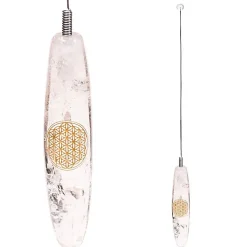 Bio-tenseur cristal de roche et fleur de vie
