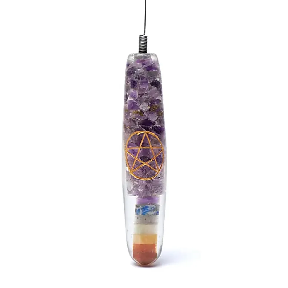Bio-tenseur orgonite, pentacle et chakras