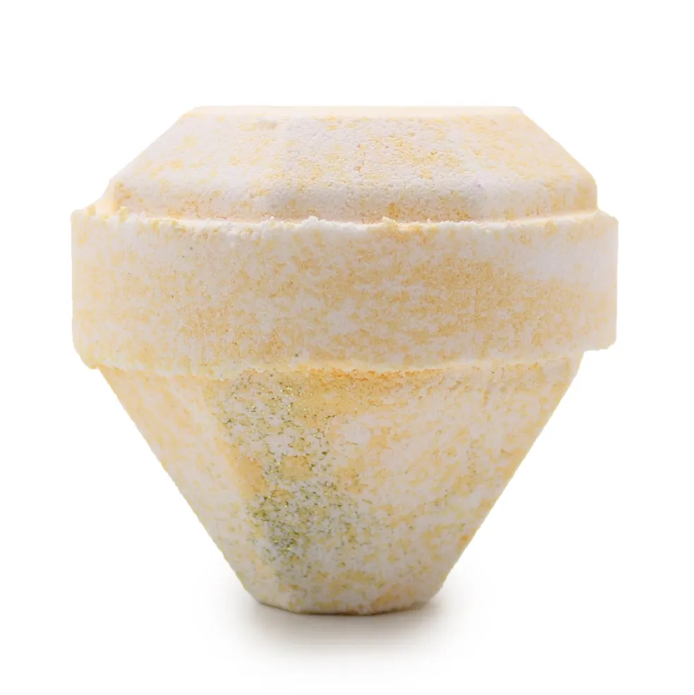 Bombe de bain avec Gemme | Blanc et Or