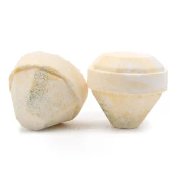 Bombe de bain avec Gemme | Blanc et Or