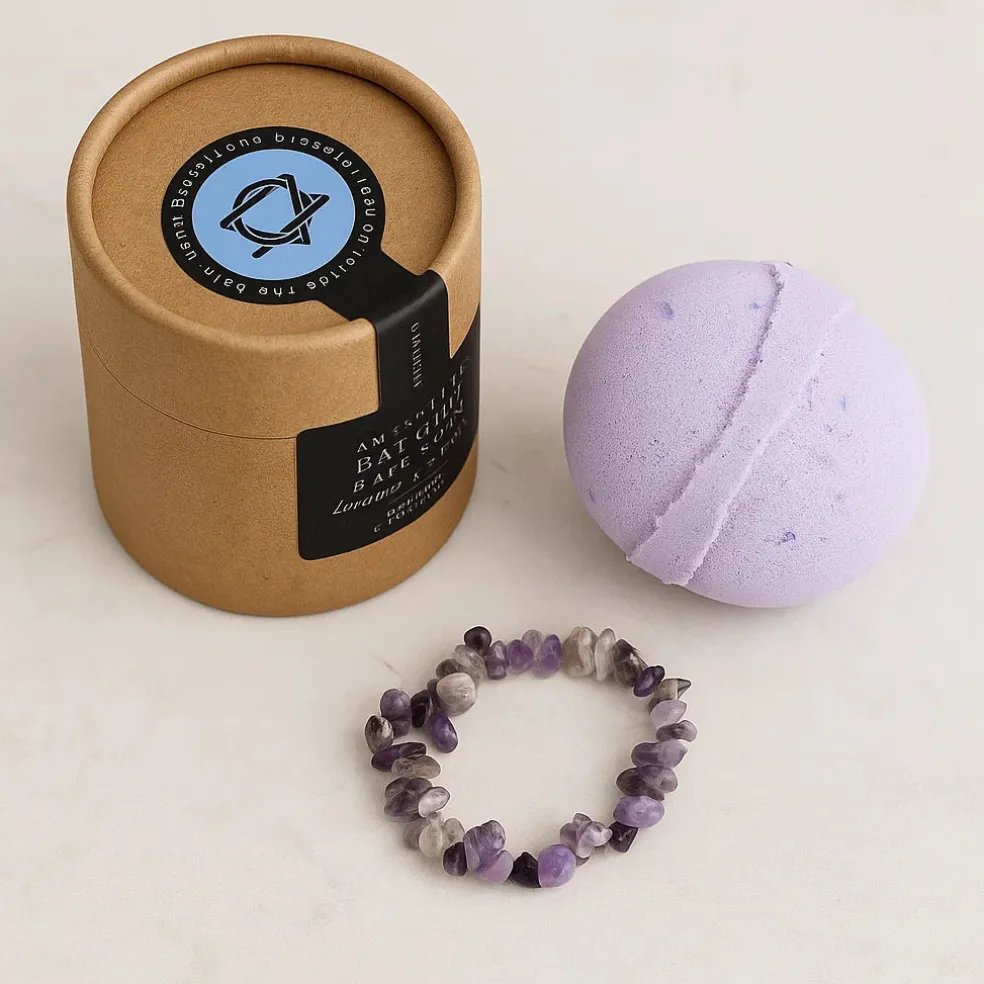 Bombe de bain & Bracelet Améthyste
