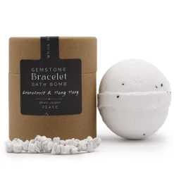 Bombe de bain & Bracelet Jaspe Blanc
