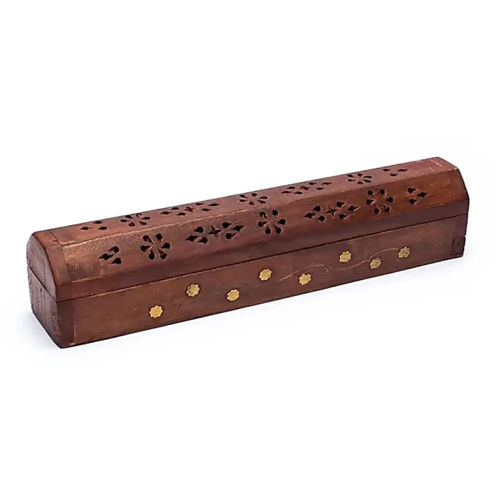 Boîte brûle encens en bois | 30 cm