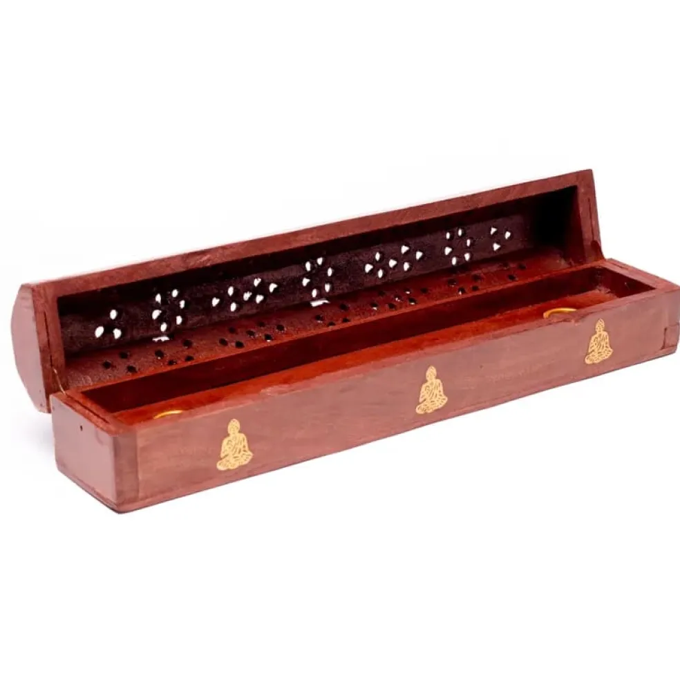 Boîte brûle encens en bois | 30 cm