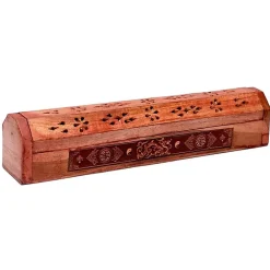 Boîte brûle encens en bois d'acacia