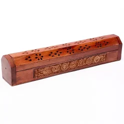 Boîte brûle encens en bois d'acacia