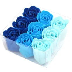 Boîte de 9 roses de savon