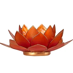Bougeoirs Lotus - Bords Dorés 13.5 cm