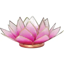 Bougeoirs Lotus - Bords Dorés 13.5 cm