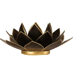 Bougeoirs Lotus - Bords Dorés 13.5 cm