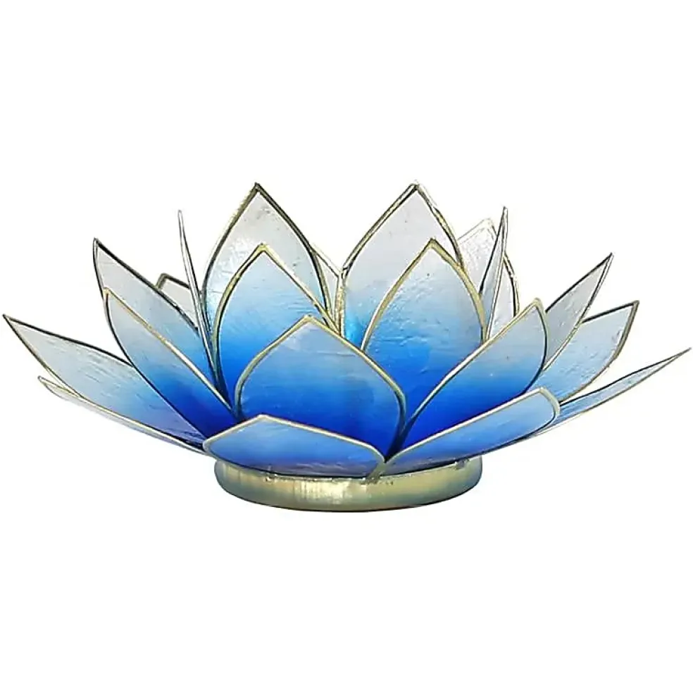 Bougeoirs Lotus - Bords Dorés 13.5 cm