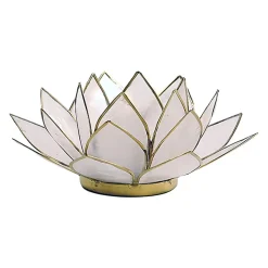 Bougeoirs Lotus - Bords Dorés 13.5 cm