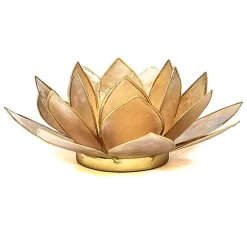 Bougeoirs Lotus - Bords Dorés 13.5 cm