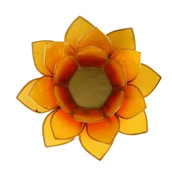 Bougeoirs Lotus - Bords Dorés 13.5 cm