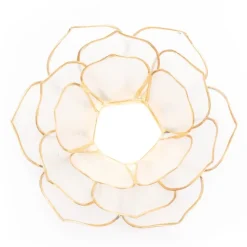 Bougeoirs Pétales de Lotus - Bords dorés