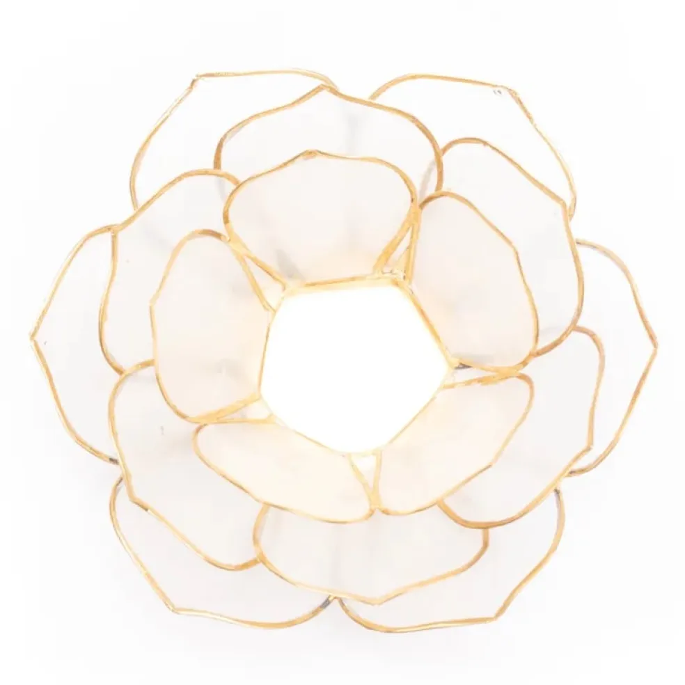 Bougeoirs Pétales de Lotus - Bords dorés