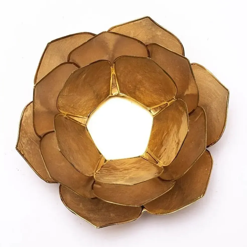 Bougeoirs Pétales de Lotus - Bords dorés