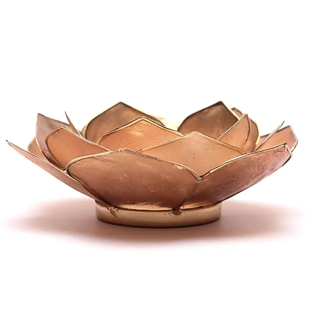 Bougeoirs Pétales de Lotus - Bords dorés