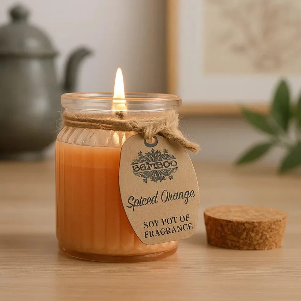 Bougie Cire de soja - Orange & Épices