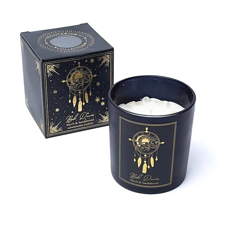 Bougie d'intention en verre 20h | Boho Dreams