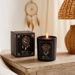 Bougie d'intention en verre 20h | Boho Dreams