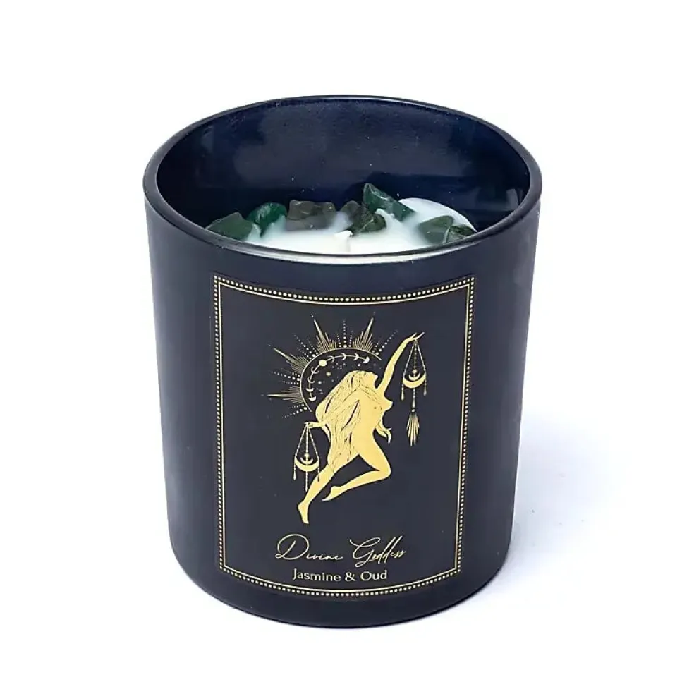 Bougie d'intention en verre 20h | Divine Goddess