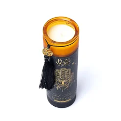 Bougie d'intention en verre 80h | Good Fortune