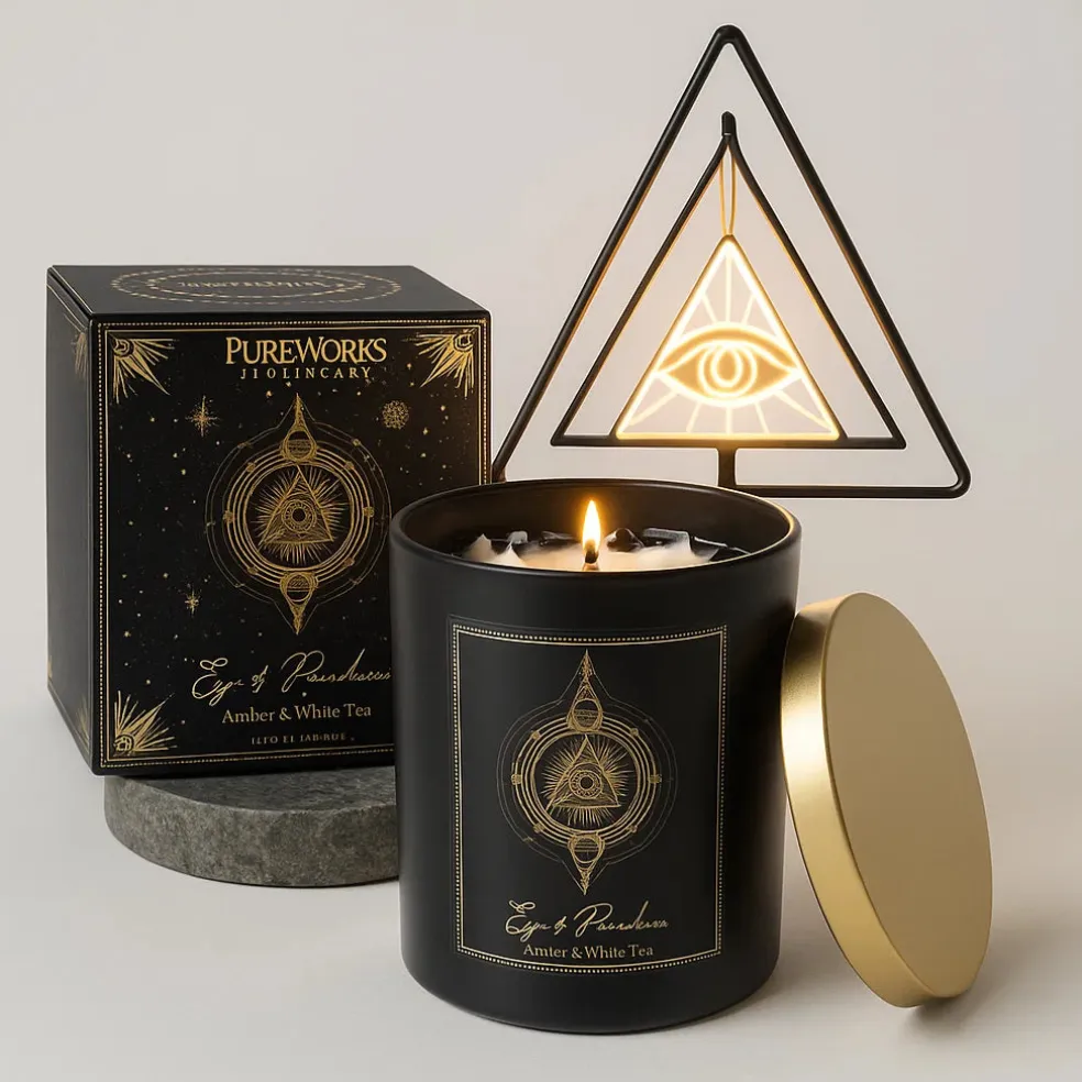 Bougies d'intention en verre - 50h | Eye of providence
