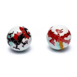 Boules Qi Gong Baoding Phénix et dragon - 3.5 cm