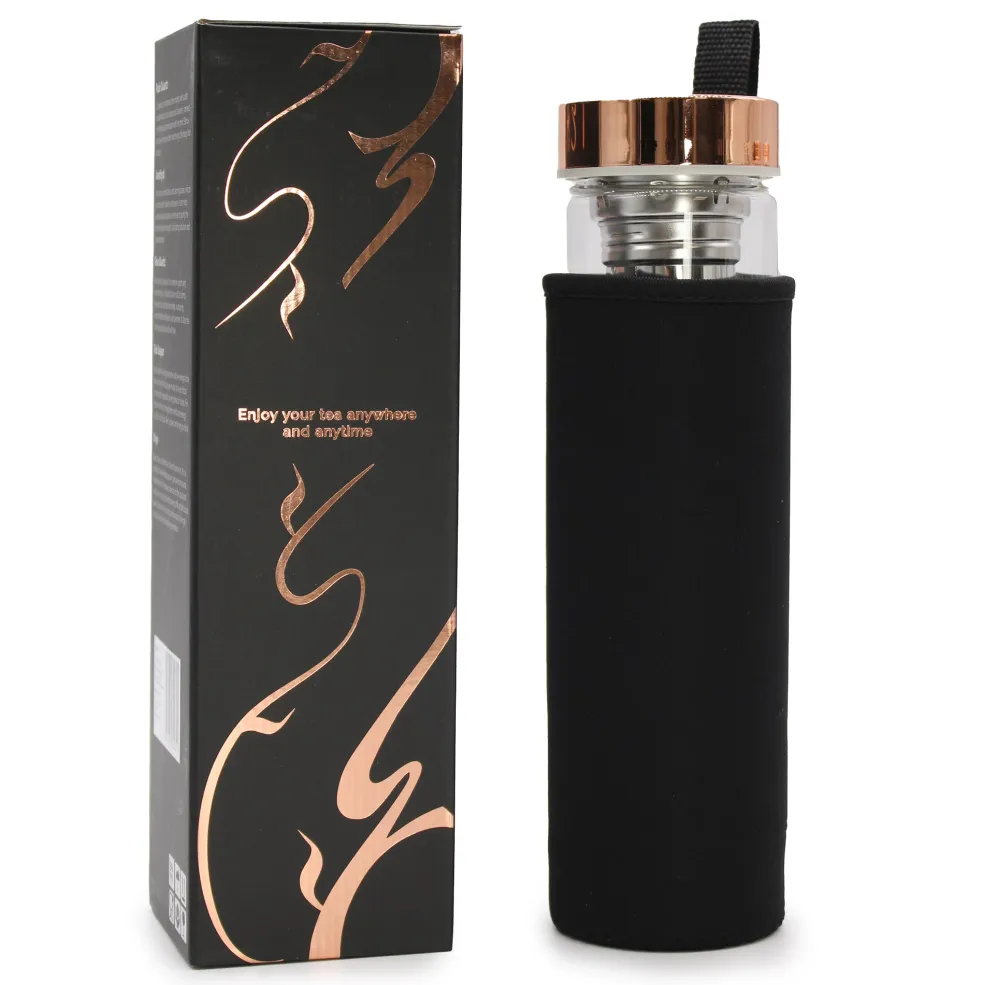 Bouteille infuseur à thés - Quartz rose