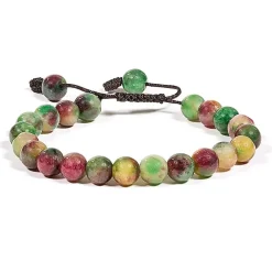 Bracelet Agate Réglable | 21 perles