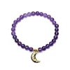 Bracelet Améthyste | charm Lune