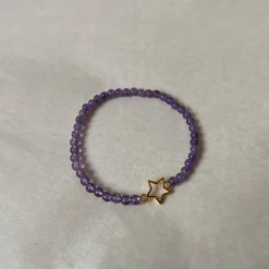Bracelet Améthyste | charm Étoile