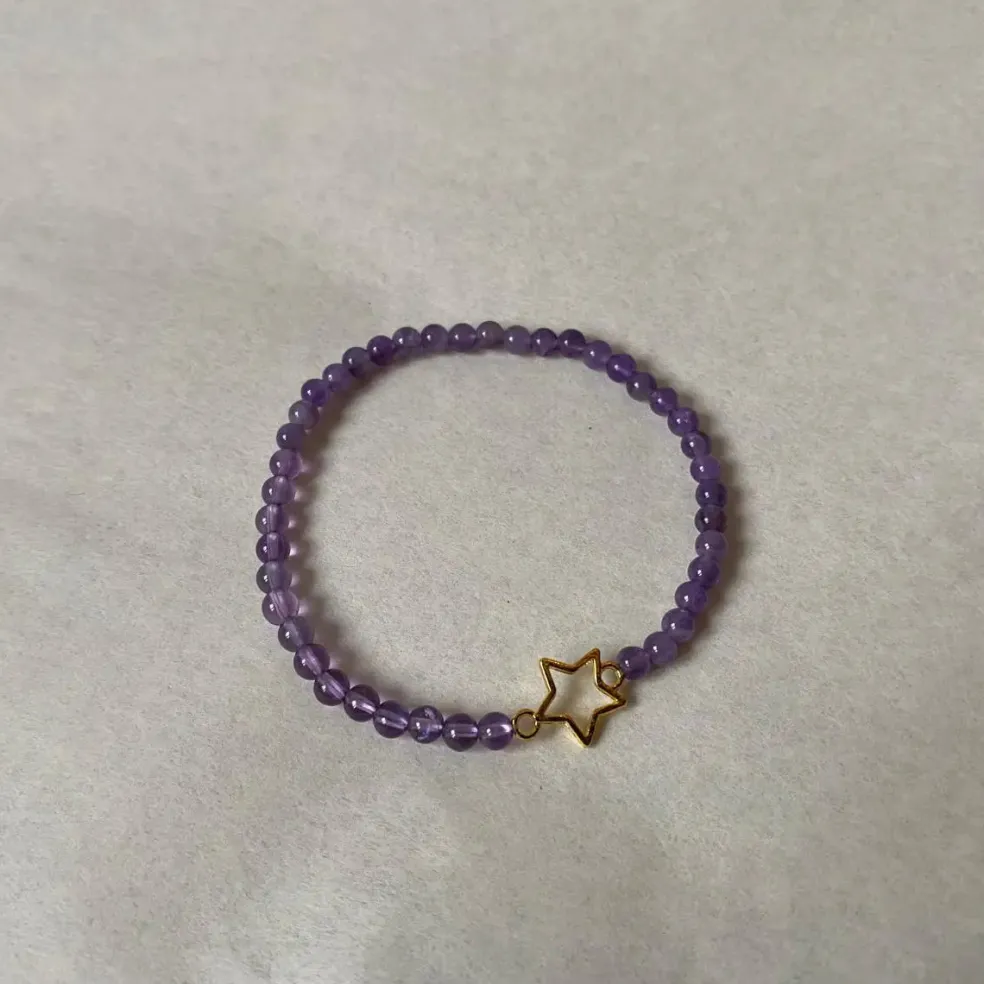 Bracelet Améthyste | charm Étoile