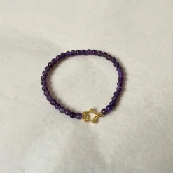 Bracelet Améthyste | charm Étoile