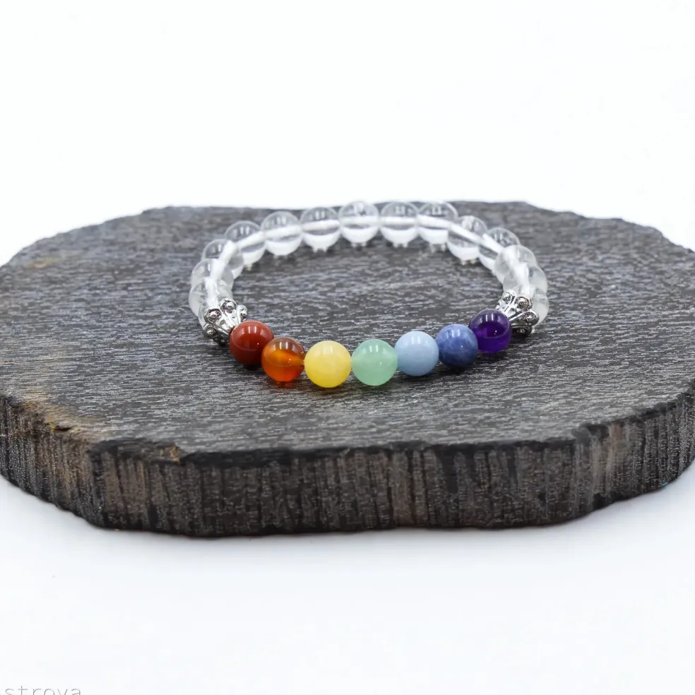 Bracelet 7 chakras | Cristal de roche