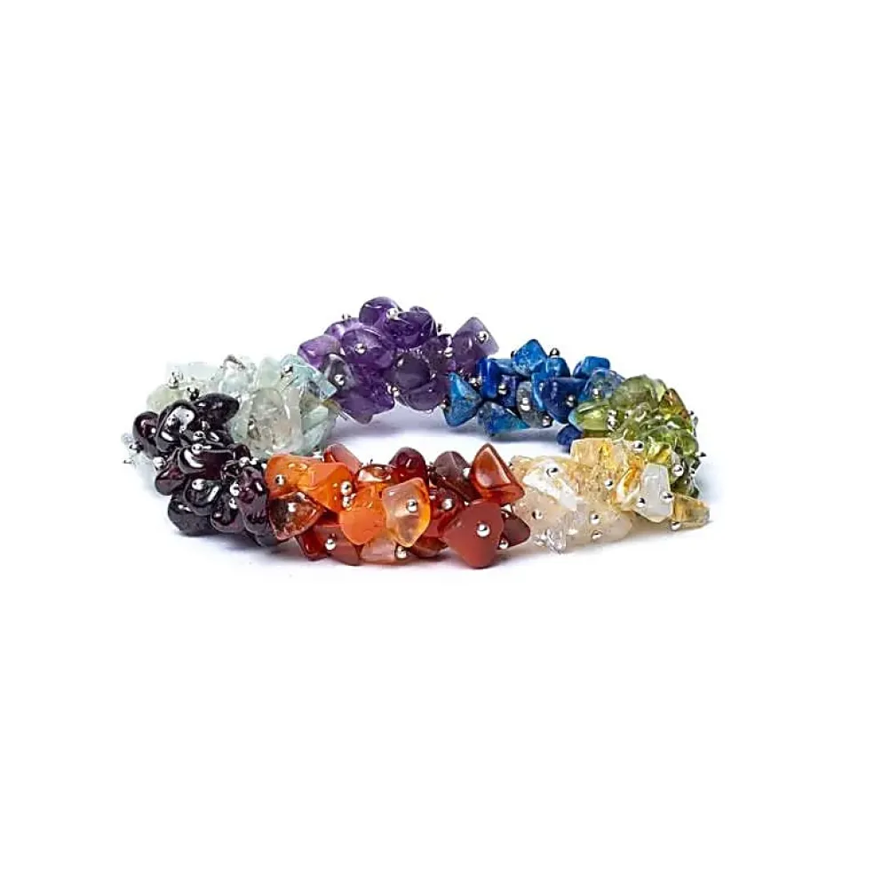 Bracelet 7 chakras luxe en chips