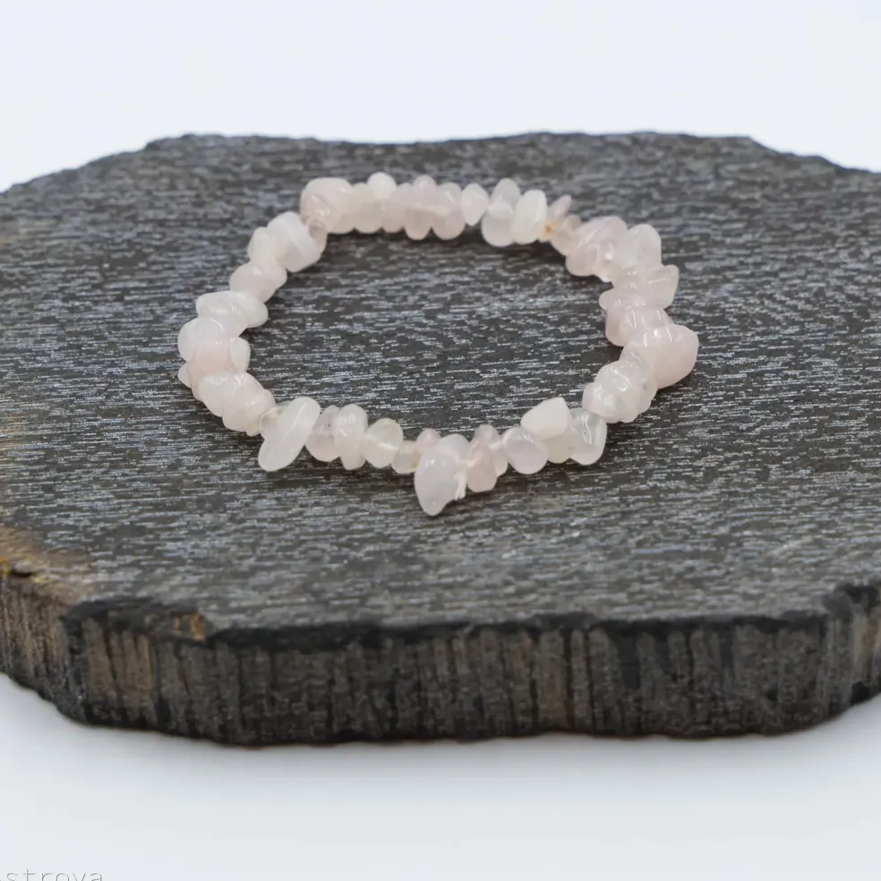 Bracelet chips de Quartz Rose