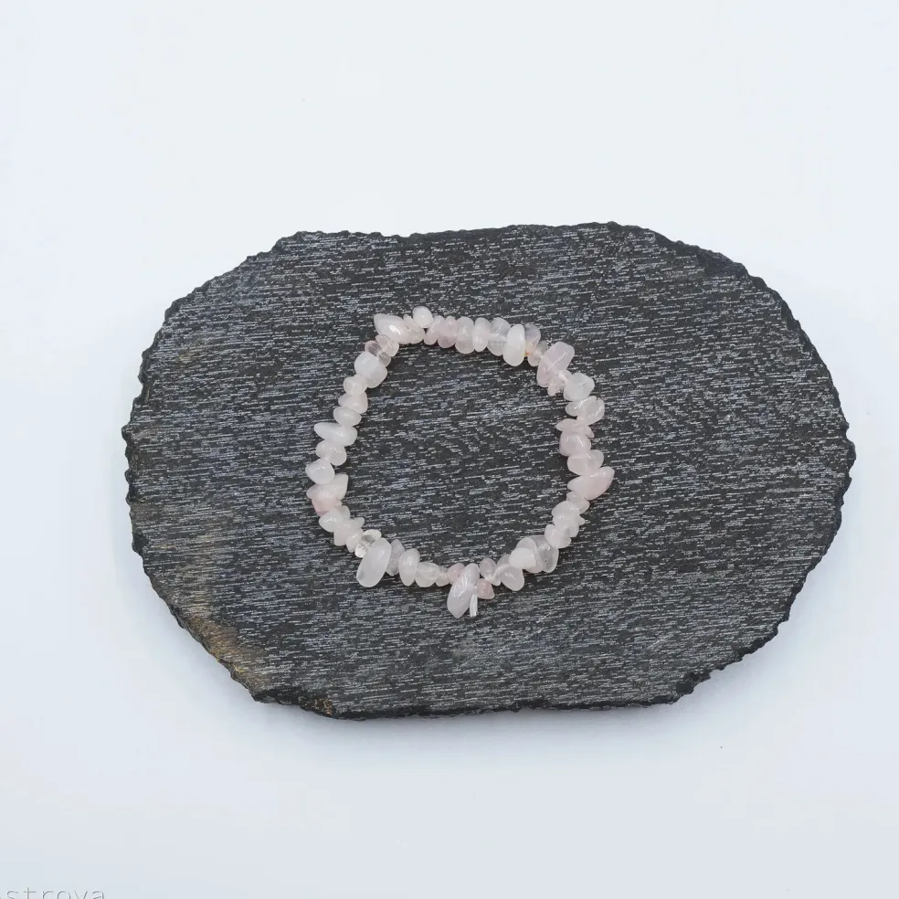 Bracelet chips de Quartz Rose