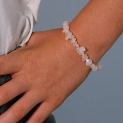 Bracelet chips de Quartz Rose