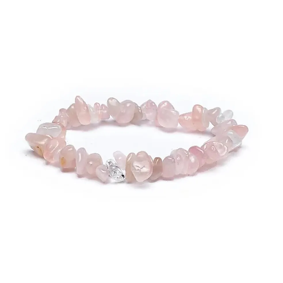 Bracelet chips de Quartz Rose