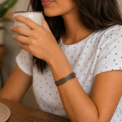 Bracelet en cuivre magnétique - double hélice | Lot de 2