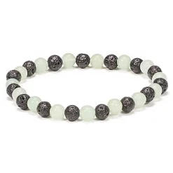 Bracelet en pierre de lave / Aventurine