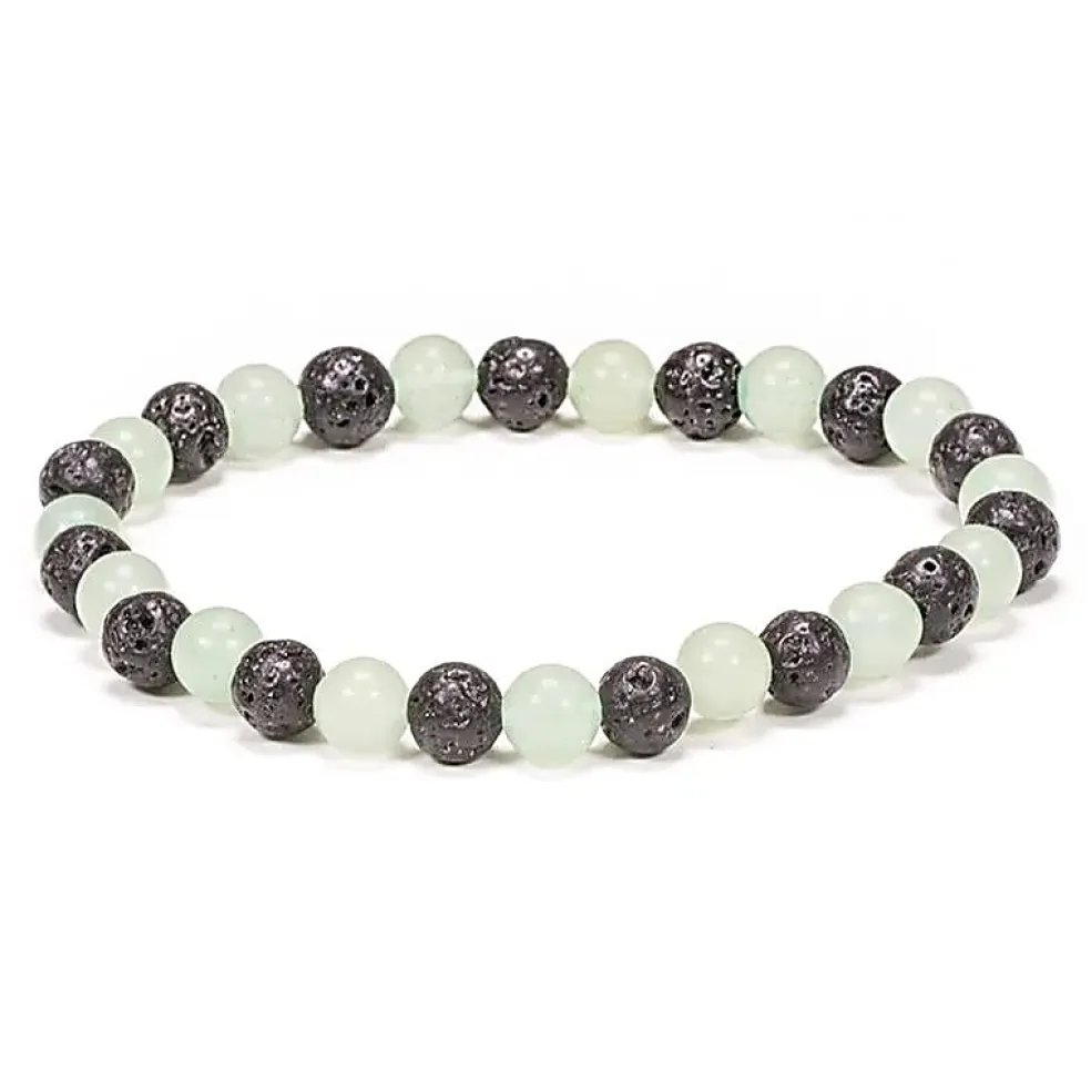 Bracelet en pierre de lave / Aventurine